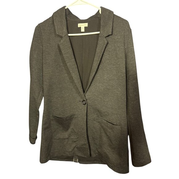 Garnet Hill Womens Gray Blazer Jacket Size 2 Wool Blend - Picture 1 of 5
